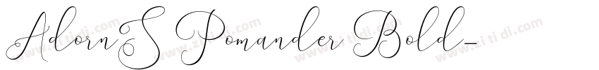 AdornS Pomander Bold字体转换